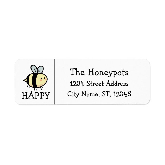 Bee Happy Etikett (Vorne)