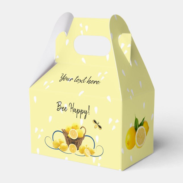 Bee Happy Favor Box Geschenkschachtel (Vorderseite)