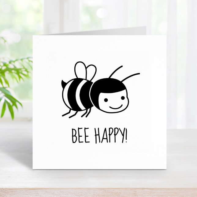Bee Happy, Honey Bee Gummistempel (Von Creator hochgeladen)