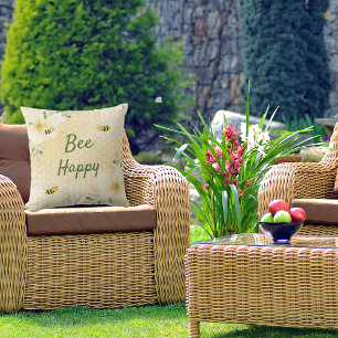 Bee Happy Hummel Honigwabenkraut Spaß Kissen