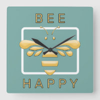 Bee Happy Jote Honeybee Apiarist Honey Horloge