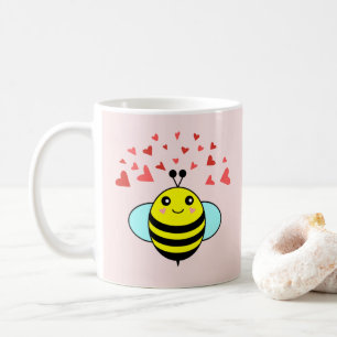 Bee Happy Liebe Herz Kaffeetasse