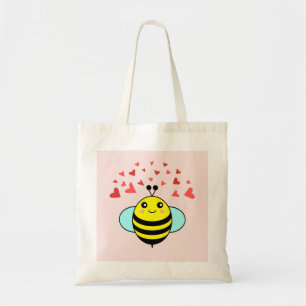 Bee Happy Liebe Herz Tragetasche