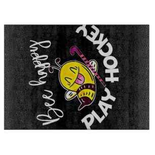 Bee Happy Play Hockey Bee Gifts ,I Love Bee Honey Schneidebrett