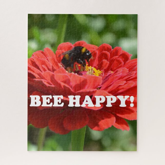 Bee Happy Red Blume (Vertikal)