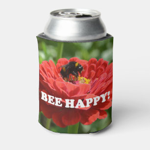 Bee Happy Red Blume Dosenkühler