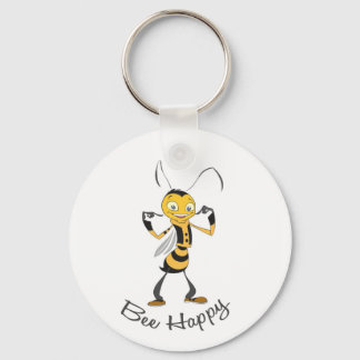 Bee Happy Schlüsselanhänger