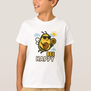 Bee Happy Shirt Niedlich Avocado Pun Funny Summer 