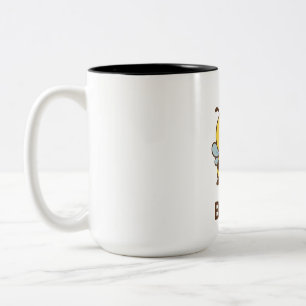Bee Happy Sticker - Niedliche Bienen mit gemeinsam Zweifarbige Tasse
