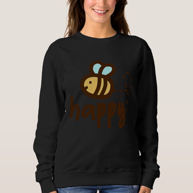 Bee Happy Tees Be Happy Cute Bee (Vorderseite)