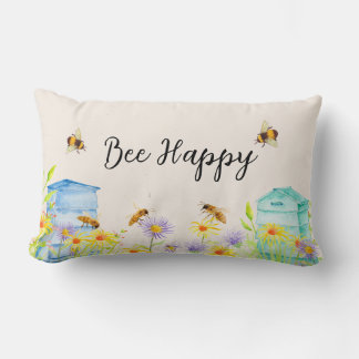 Bee Happy Throw Kissen