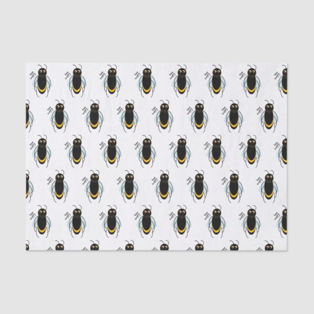 Bee Happy Tissue Seidenpapier (Vorderseite)