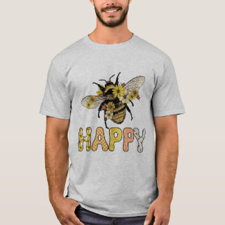 Bee Happy Vintag Sublimation T-Shirt
