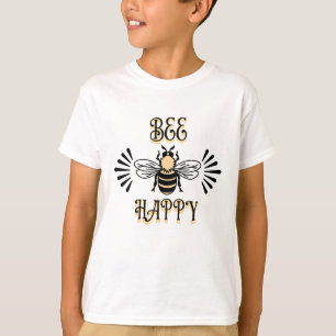 Bee Happy   Vintage Farben Honigbiene T-Shirt