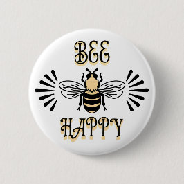 Bee Happy | Vintage Honigbiene Button