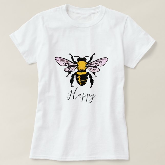 Bee Happy Women's T - Shirt (Design vorne)