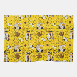 Bee Hive Gnomes Muster Geschirrtuch