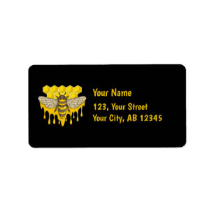 Bee Hive Honey Adressaufkleber