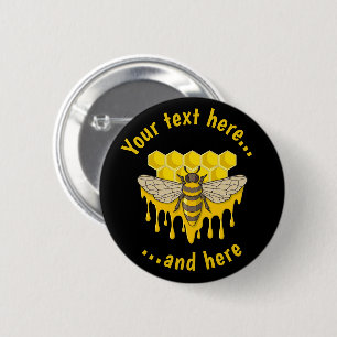 Bee Hive Honey Button