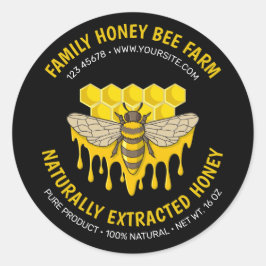 Bee Hive Honey Label Runder Aufkleber