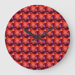 Bee Hive Red Große Wanduhr