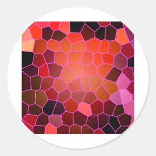 Bee Hive Red Runder Aufkleber