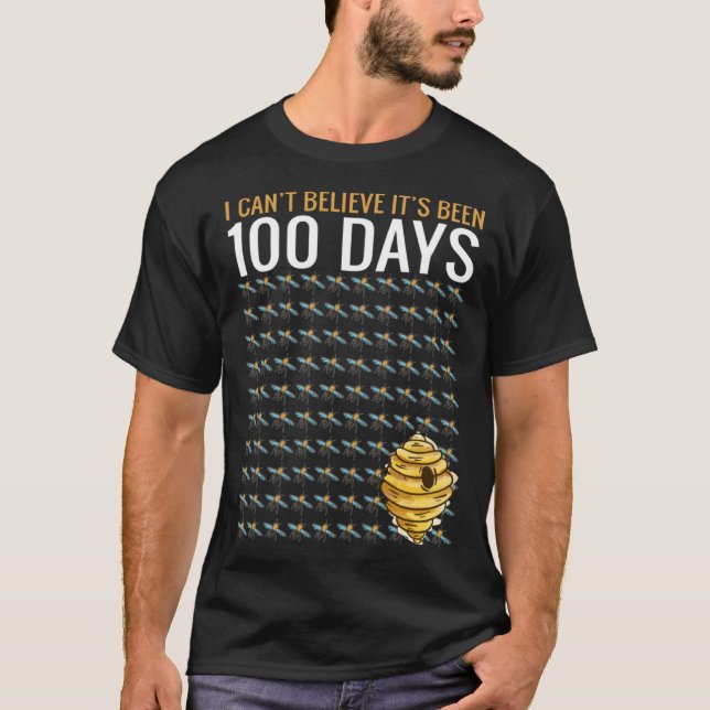 Bee Hive Tree 100 Days Of School Teacher Boys T-Shirt (Vorderseite)