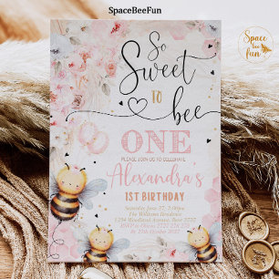 Bee Honey Invitation anniversaire Fille Bee Honey 