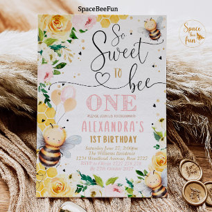 Bee Honey Invitation Anniversaire Girl So Sweet to