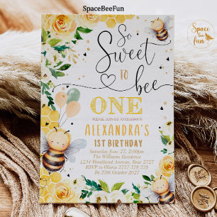 Bee Honey invitation Anniversaire So Sweet to Bee