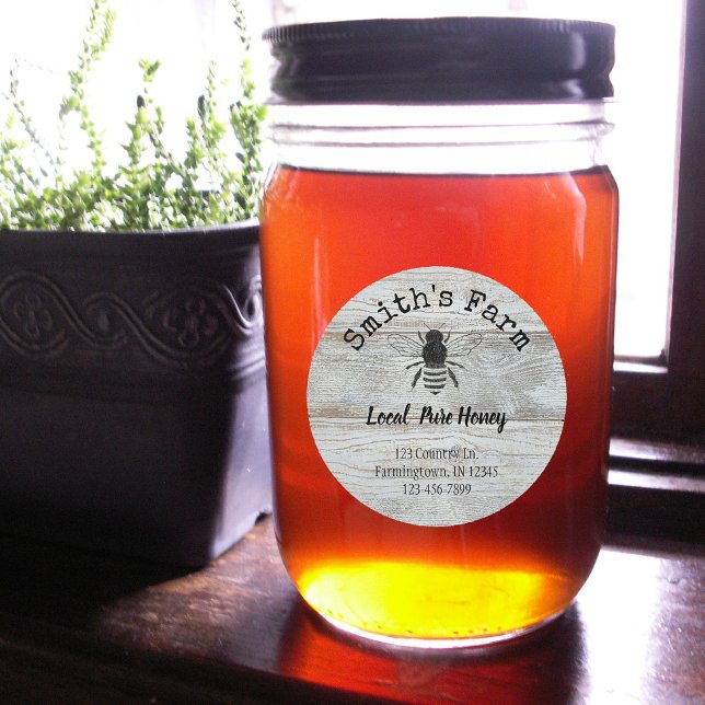 Bee Honey Produit d'affaires Sticker rond 3 pouces (Créateur téléchargé)