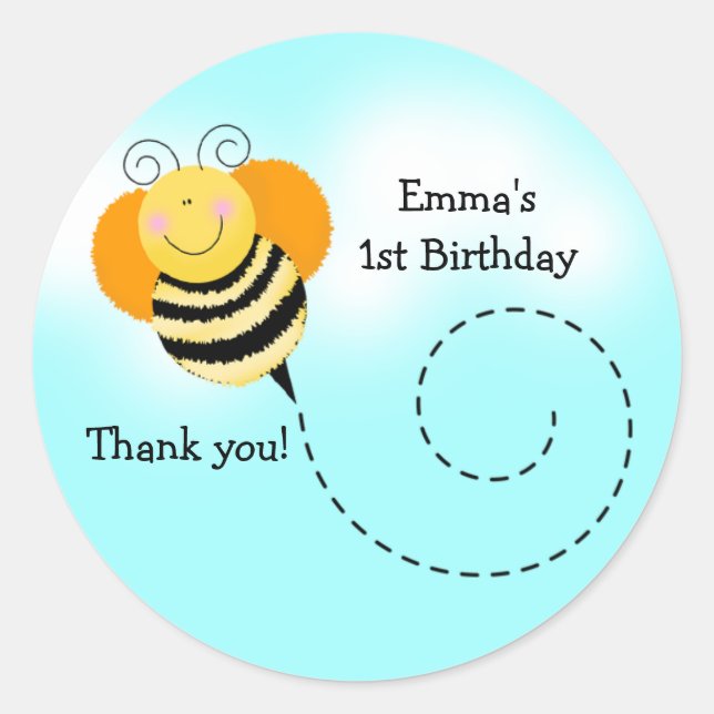 BEE HOP ROUND Hummeln Günstige Sticker (Vorderseite)