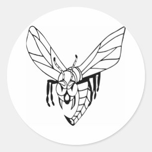 Bee Hornet Wasp Runder Aufkleber