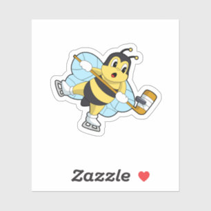Bee Ice Hockey Eishockey-Stab Aufkleber