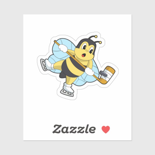 Bee Ice Hockey Eishockey-Stab Aufkleber (Blatt)