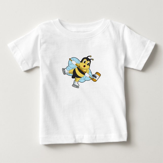 Bee Ice Hockey Eishockey-Stab Baby T-shirt (Vorderseite)