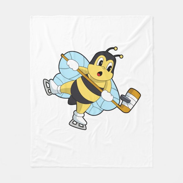 Bee Ice Hockey Eishockey-Stab Fleecedecke (Vorderseite)