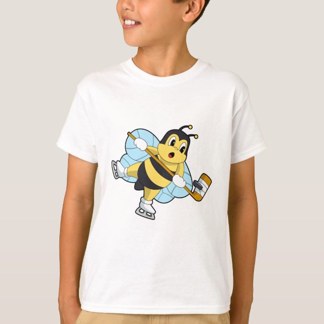 Bee Ice Hockey Eishockey-Stab T-Shirt (Vorderseite)