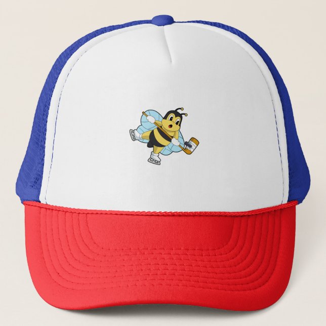 Bee Ice Hockey Eishockey-Stab Truckerkappe (Vorderseite)