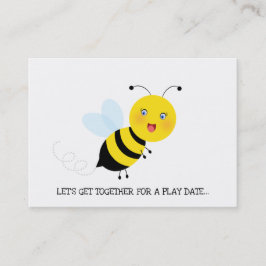 Bee in Tulip Garden Play Date Calling Card Telefonnummerkarte