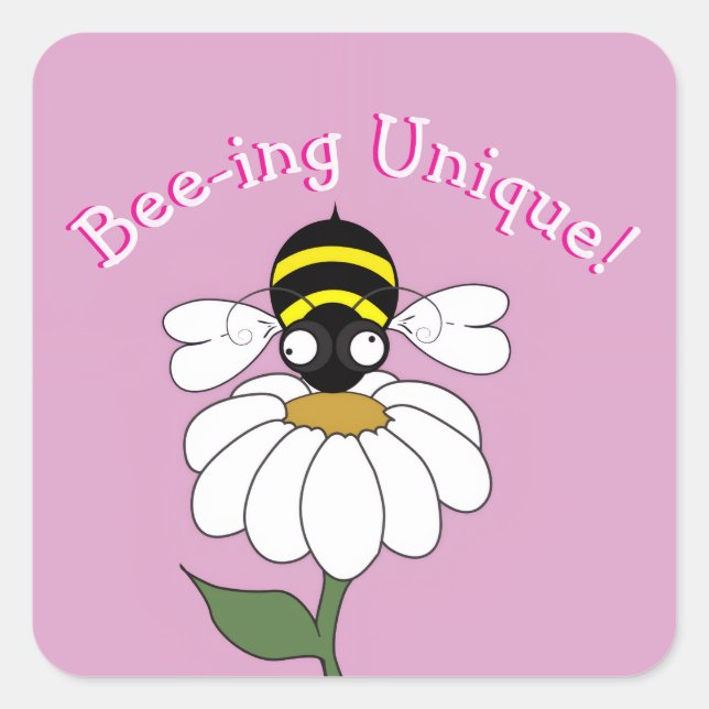 Bee-ing Unique Sticker (Vorderseite)