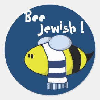 "Bee jüdisch" Runder Aufkleber
