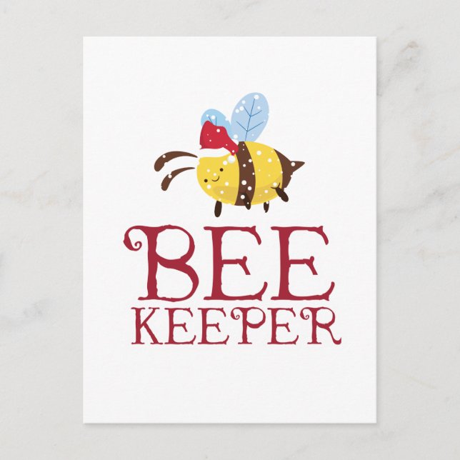 Bee Keeper Christmas Edition Feiertagspostkarte (Vorderseite)