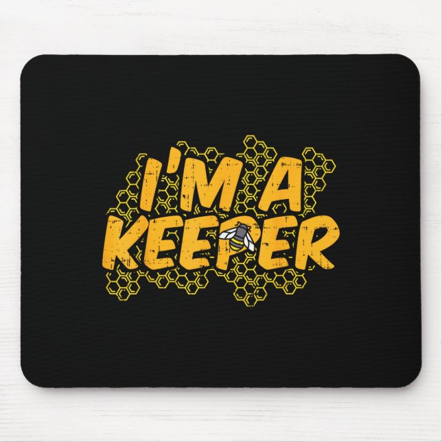 Bee-keeper Funny Beekeeng Pun Humor Honey Aarist G Mousepad (Vorne)