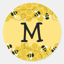 Bee Kid Niedlich Beehive Name Umschlag Aufkleber A