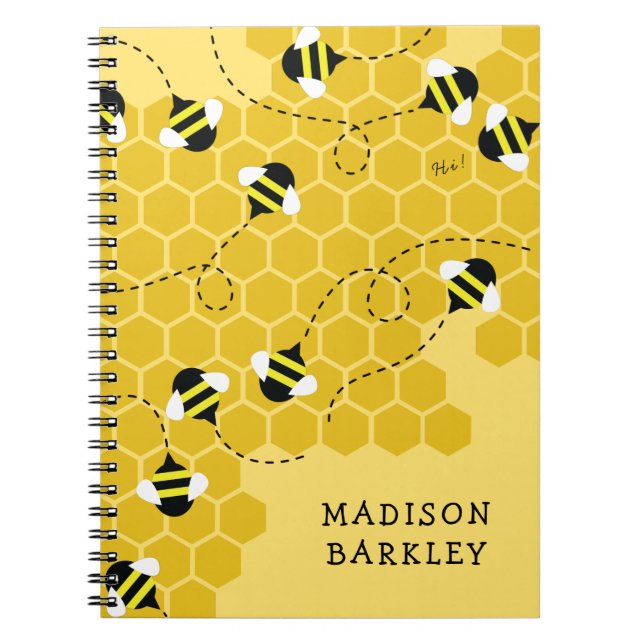 Bee Kid's Niedliche Biene Notizblock (Vorderseite)