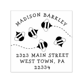 Bee Kid's Niedliche Briefmarke der Bienenstock-Rüc Permastempel