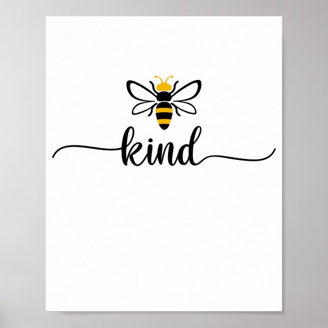 Bee Kind Anti-Bullying be Kind Orange Poster (Vorne)