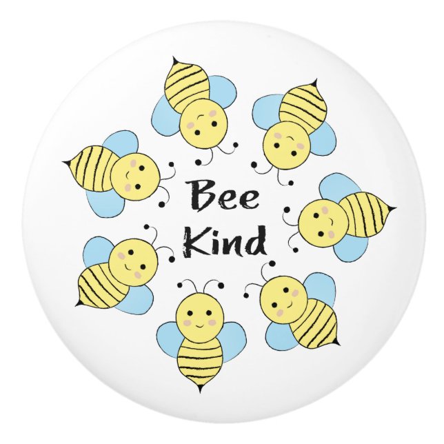 Bee Kind Bees Keramikknauf (Vorderseite)