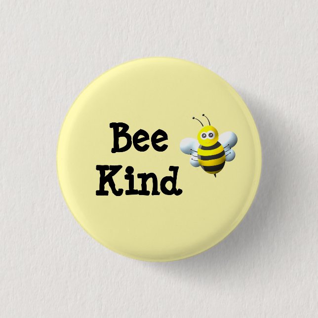 Bee Kind Bumblebee Button (Vorderseite)